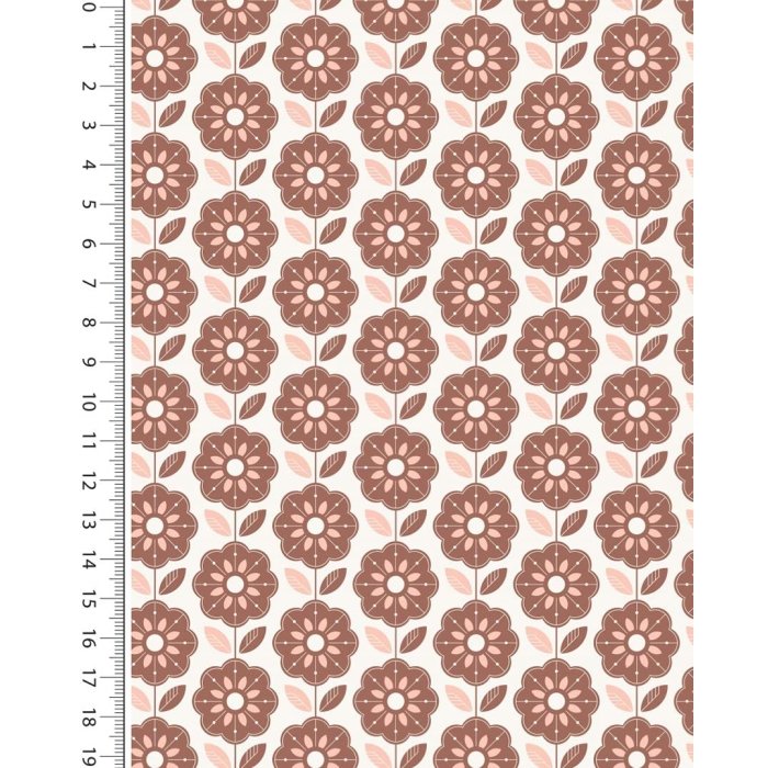 Retroblommigt. Poplin