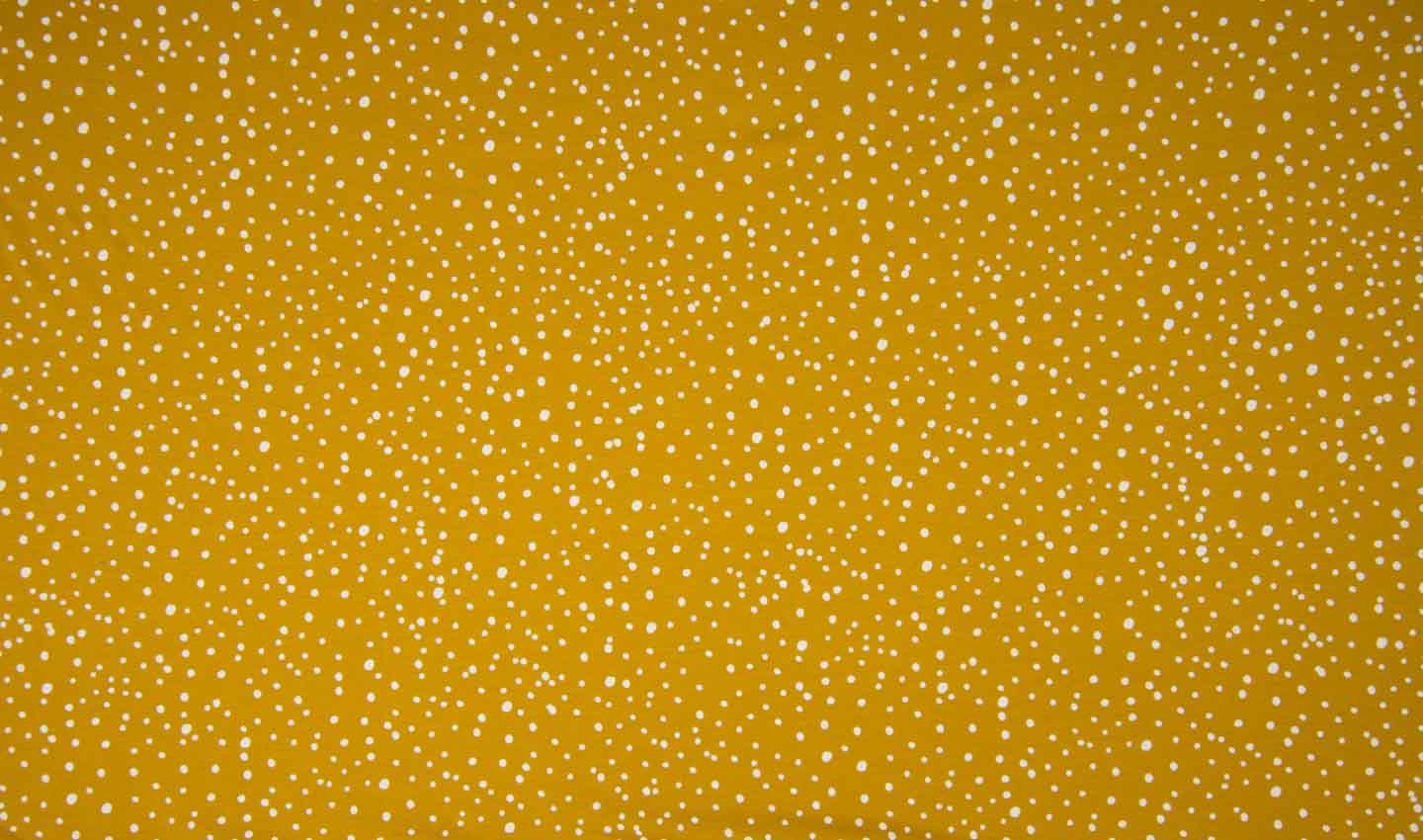 Bomullstyg DOTS Ockra