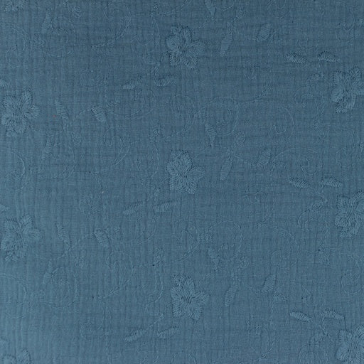 Muslintyg blå, broderad