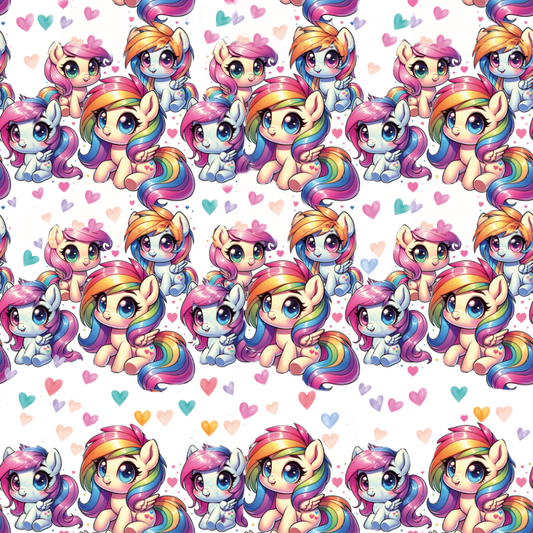 Bomullstrikå Sweet Ponys